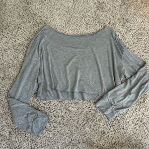 Gray Women's Long Sleeve Top